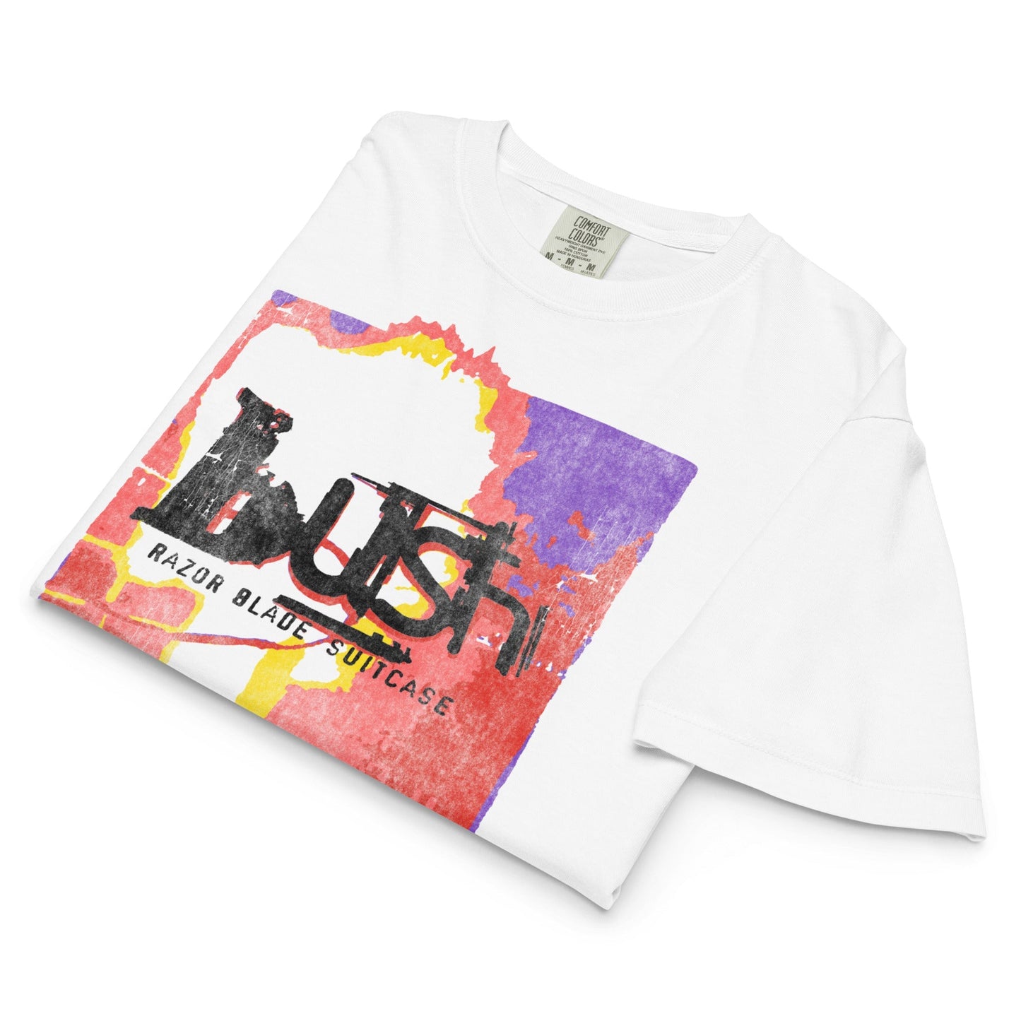 Bush Razorblade Suitcase Mineral Wash Womens Crop Top Shirt White
