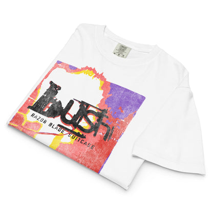 Bush Razorblade Suitcase Mineral Wash Womens Crop Top Shirt White