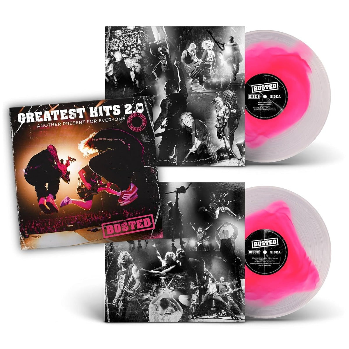 Busted - Greatest Hits 2.0 (Another Present For Everyone) (Pink & Clear Vinyl) [Import] (2 Lp's) Vinyl Record