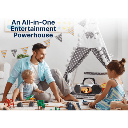 Emerson 7” Bluetooth DVD Boombox with HD-INPUT AM/FM Radio and Stereo Speakers