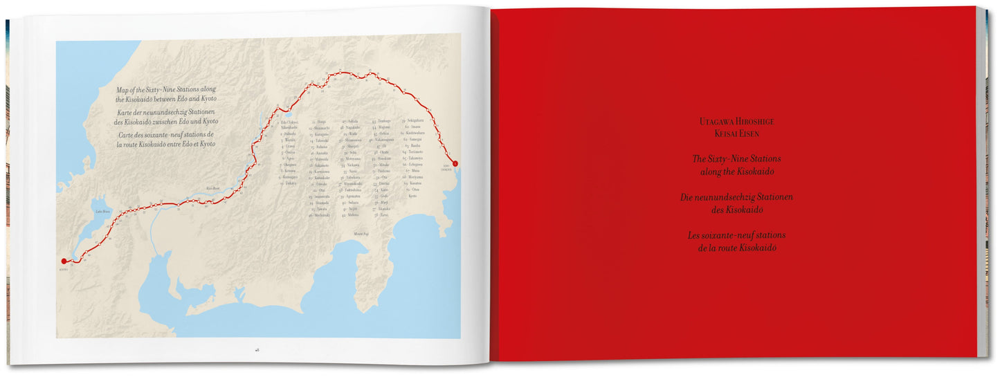 Hiroshige & Eisen. The Sixty-Nine Stations along the Kisokaido (German, French, English) Book