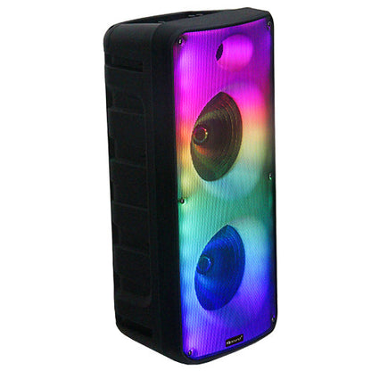Supersonic 2 x 8" Bluetooth Speaker FIRE BOX with FM Radio and Remote Control (IQ-7188DJBT)