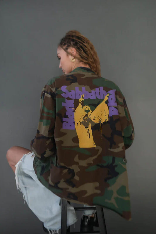 Black Sabbath Authentic Womens Vintage Camo Jacket