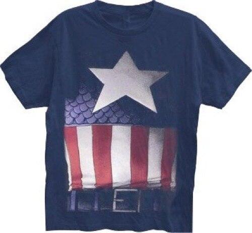 Captain America Faded Belt Print Costume  T-shirt