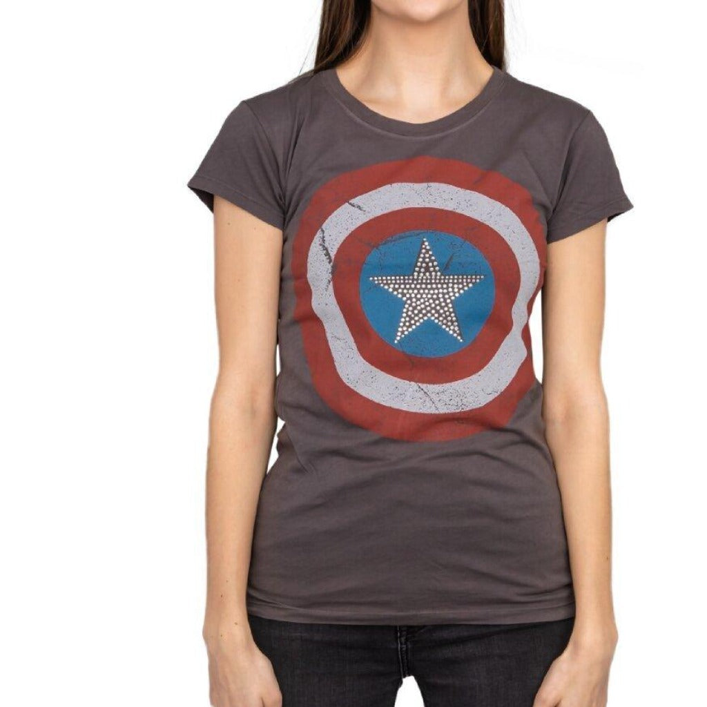 Captain America Studded Star Juniors T-shirt