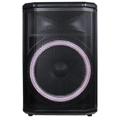Norcent 12" Portable Wheeled Bluetooth Speaker w Microphone and Flashing Lights