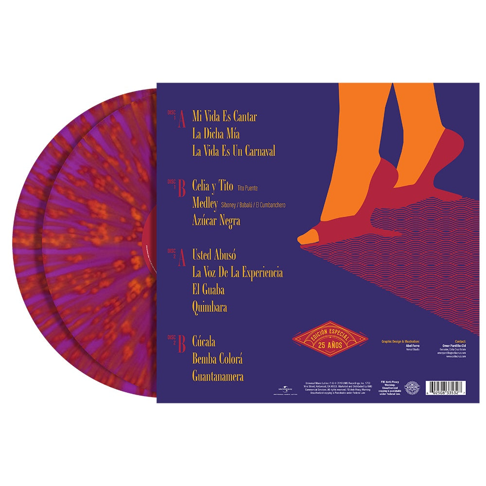 Celia Cruz & Friends - A Night of Salsa (25th Anniversary Edition) (180 Gram Magenta Splatter Colored Vinyl) (2 Lp's) Vinyl Record