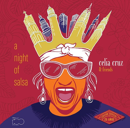 Celia Cruz & Friends - A Night of Salsa (25th Anniversary Edition) (180 Gram Magenta Splatter Colored Vinyl) (2 Lp's) Vinyl Record