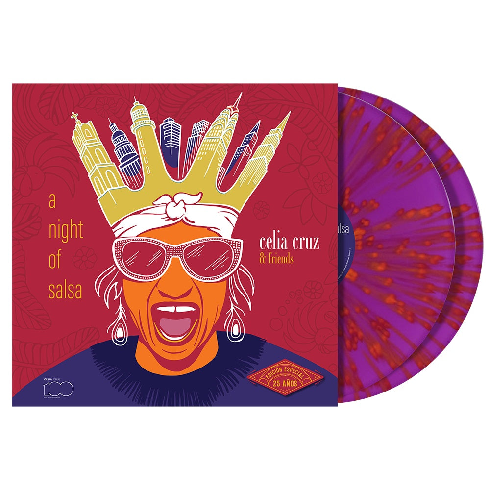 Celia Cruz & Friends - A Night of Salsa (25th Anniversary Edition) (180 Gram Magenta Splatter Colored Vinyl) (2 Lp's) Vinyl Record