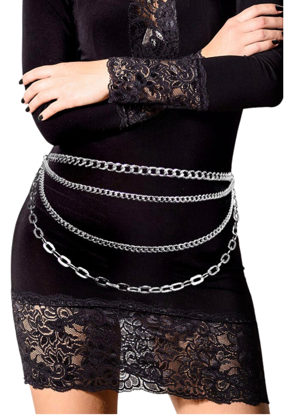 Chain Link Metal Waist Belt