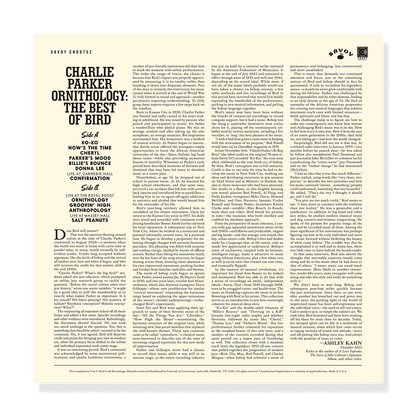 Ornithology: The Best Of Bird (LP) Vinyl Record