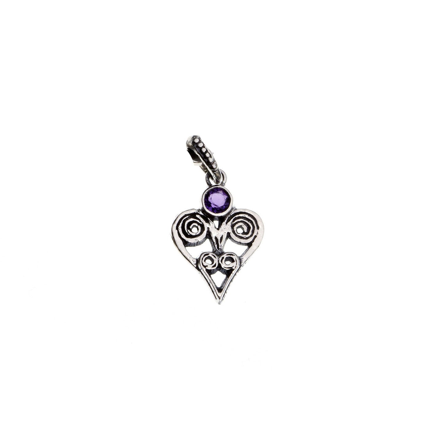 Barnes Metalwork Sterling Silver Birthstone Heart Charms