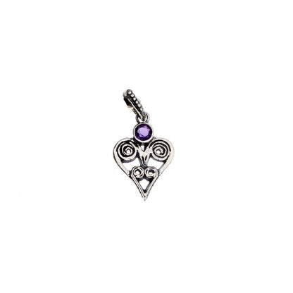 Barnes Metalwork Sterling Silver Birthstone Heart Charms