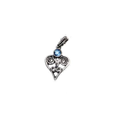 Barnes Metalwork Sterling Silver Birthstone Heart Charms