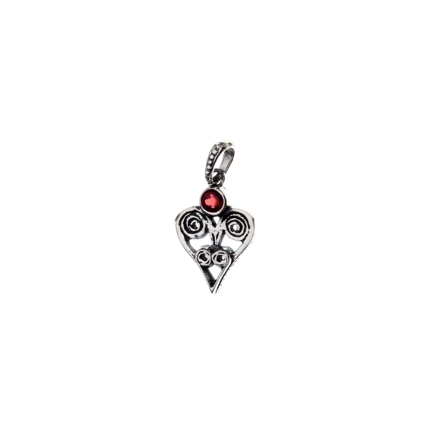 Barnes Metalwork Sterling Silver Birthstone Heart Charms