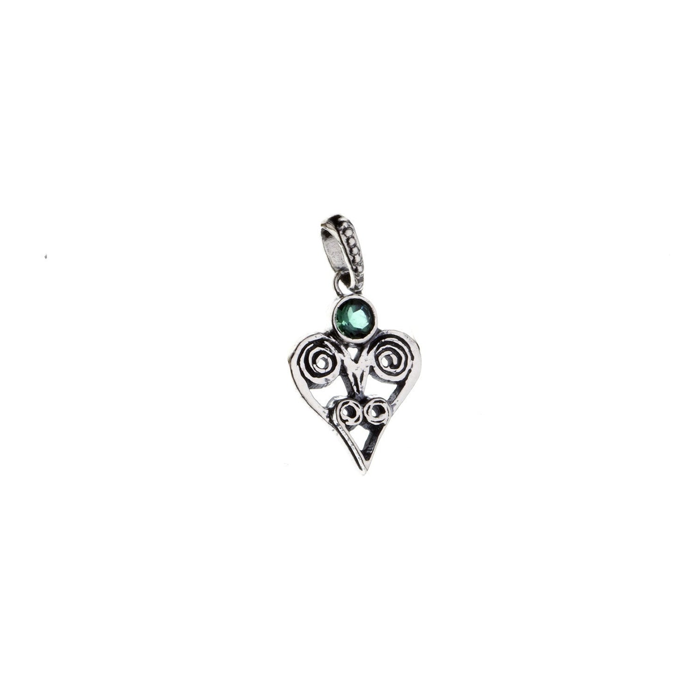 Barnes Metalwork Sterling Silver Birthstone Heart Charms