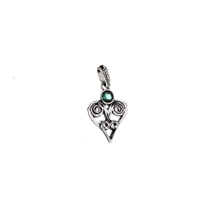 Barnes Metalwork Sterling Silver Birthstone Heart Charms