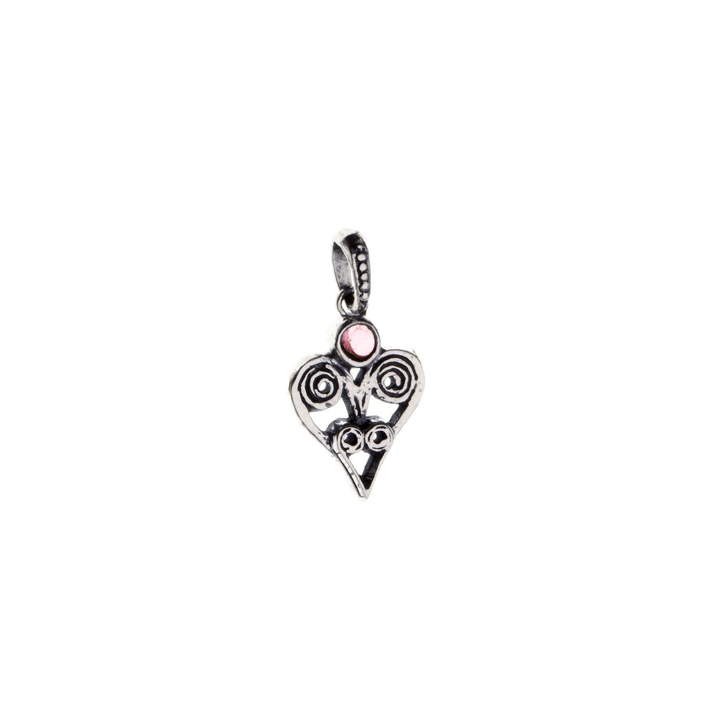 Barnes Metalwork Sterling Silver Birthstone Heart Charms
