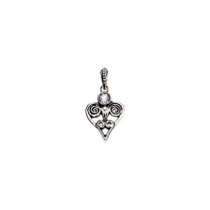 Barnes Metalwork Sterling Silver Birthstone Heart Charms