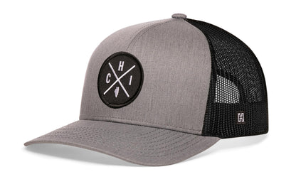 Chicago Trucker Hat  |  Black CHI X Snapback