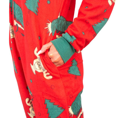 Christmas Vacation Moose Mug Full Pajama Jumpsuit