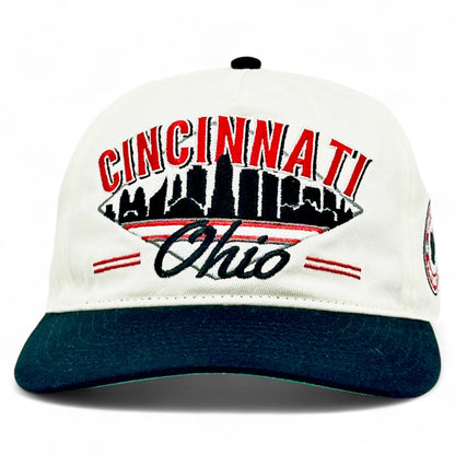 Cincinnati Snapback Hat - The Charlie Hustle (Cream/Black)
