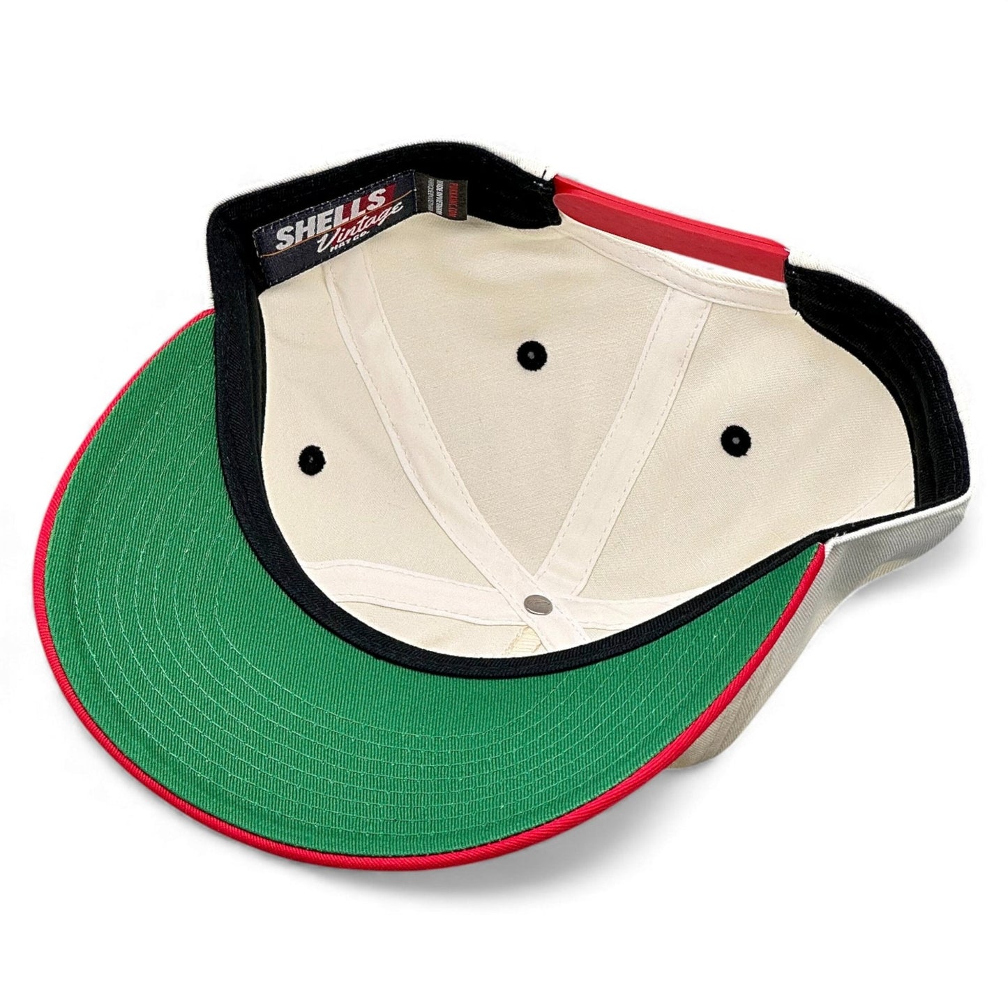 Cincinnati Snapback Hat - The Charlie Hustle (Cream/Red)