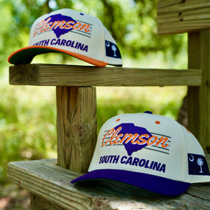 Clemson Snapback Hat - The Dabo (Cream/Purple)