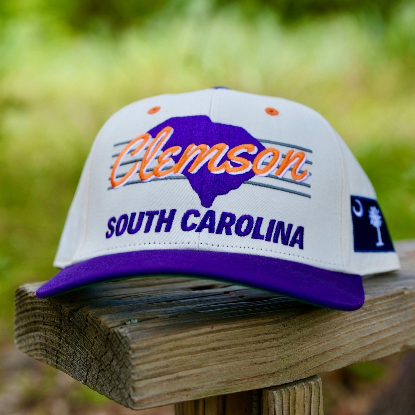 Clemson Snapback Hat - The Dabo (Cream/Purple)