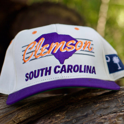 Clemson Snapback Hat - The Dabo (Cream/Purple)