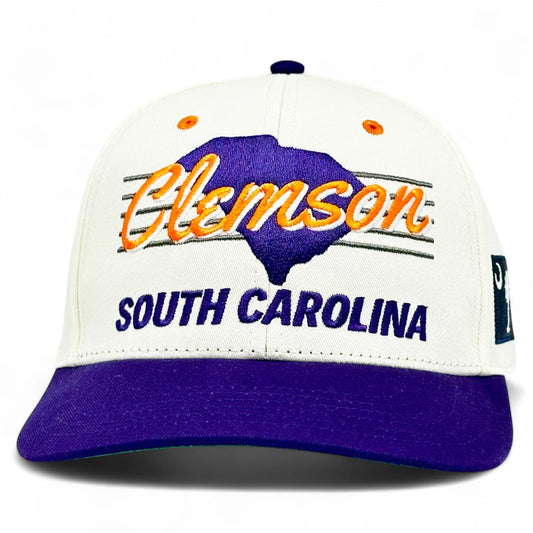 Clemson Snapback Hat - The Dabo (Cream/Purple)