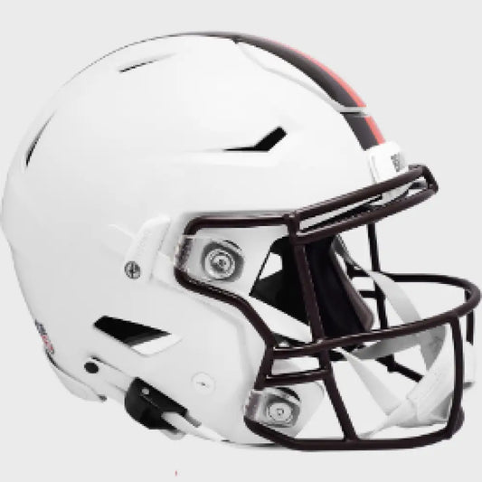 Cleveland Browns Full Size Authentic SpeedFlex Football Helmet 2023 White Out - NFL