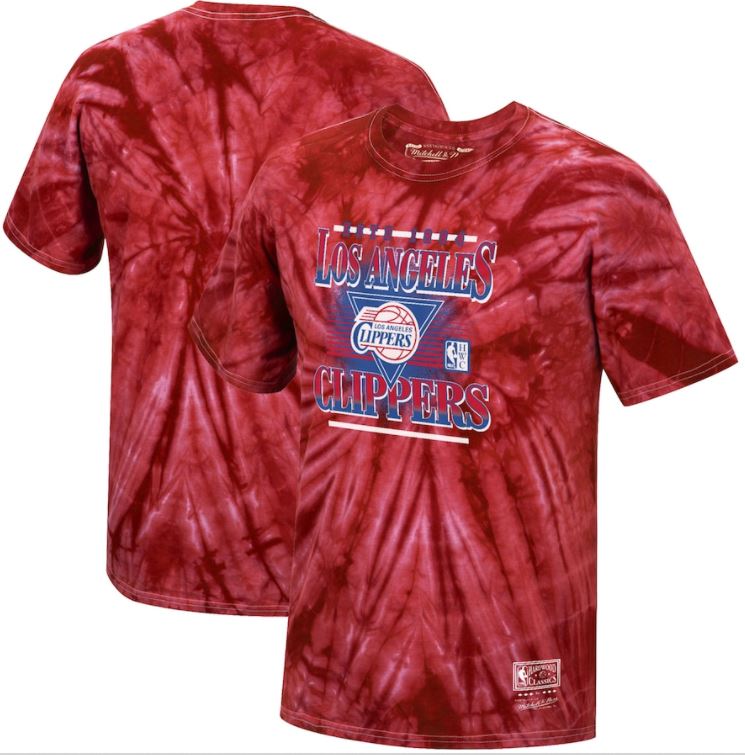 Los Angeles Clippers Mitchell & Ness Tie Dye Elevate T-Shirt