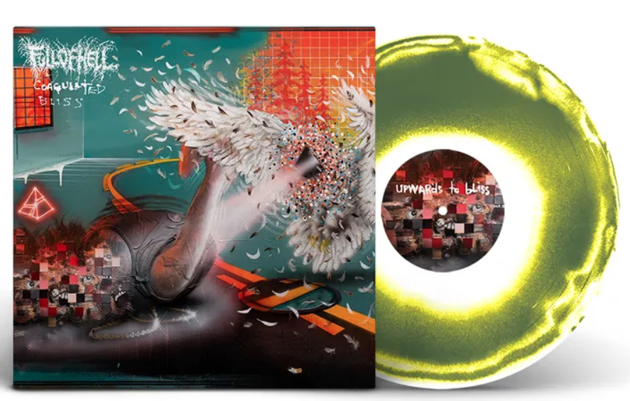 Full of Hell - Coagulated Bliss [IEX Neon Yellow/White/Olive Mix] [Vinyl] Vinyl Record