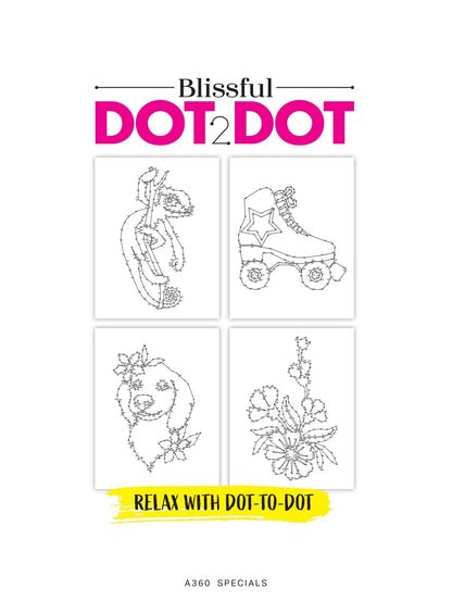 Blissful - Calming Dot To Dot: Large Print, Over 11,000 Dots! Peaceful Images, Cute Pets, Toys, Illustrated Animals & Beautiful Blooms!  Relax, Soothe Your Mind, Connect The Dots, Color & More!