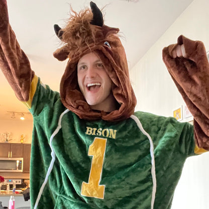 North Dakota State University Bison Snugible 2-in-1 Blanket Hoodie & Pillow