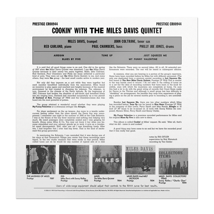 Cookin' With The Miles Davis Quintet (Original Jazz Classics Series) (180g LP) Vinyl Record