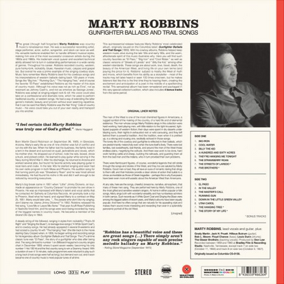 Marty Robbin’s Gunfighter Ballads And Trail Songs (RED VINYL) Vinyl Record