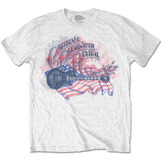 Creedence Clearwater Revival Guitar & Flag [T-Shirt]