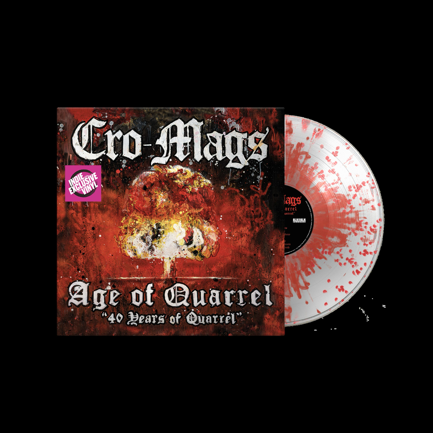 PRE-ORDER Cro-Mags - Age Of Quarrel: 40 Years Of Quarrel (Indie Exclusive) [Crystal Red Splatter] Vinyl Record