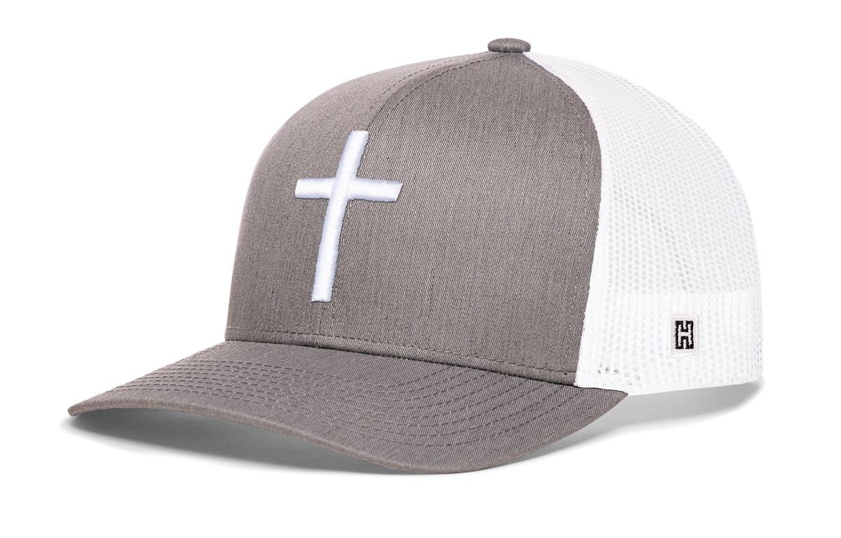 Cross Trucker Hat  |  Black bold cross Snapback