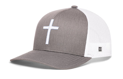 Cross Trucker Hat  |  Black bold cross Snapback