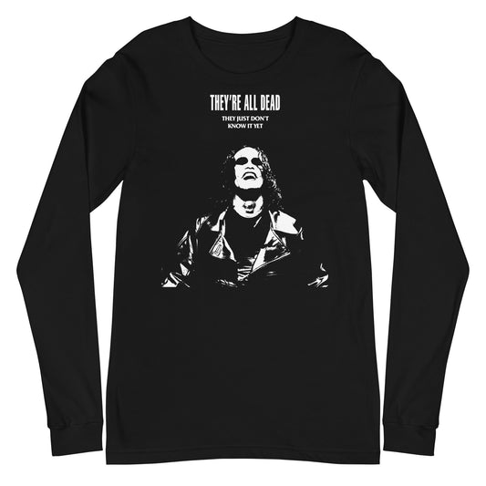 The Crow They're All Dead Mens Long Sleeve Shirt Black