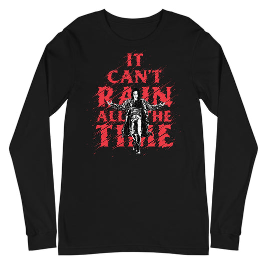 The Crow It Can't Rain All the Time Mens Long Sleeve Shirt Black