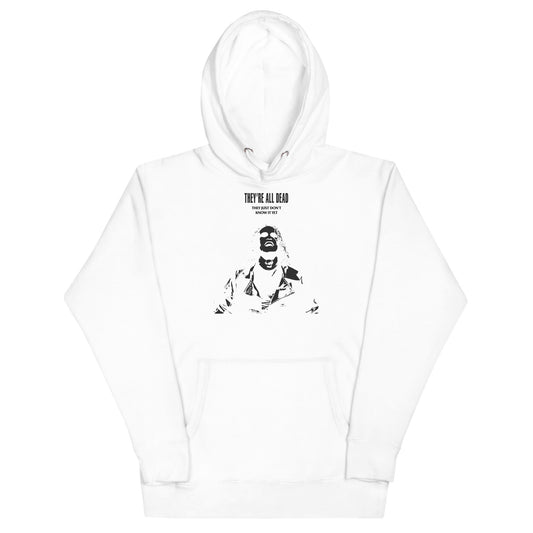 The Crow Black Outline Mens Officially Licensed Hoodie White