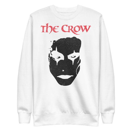 The Crow Black Outline Mens Sweatshirt White