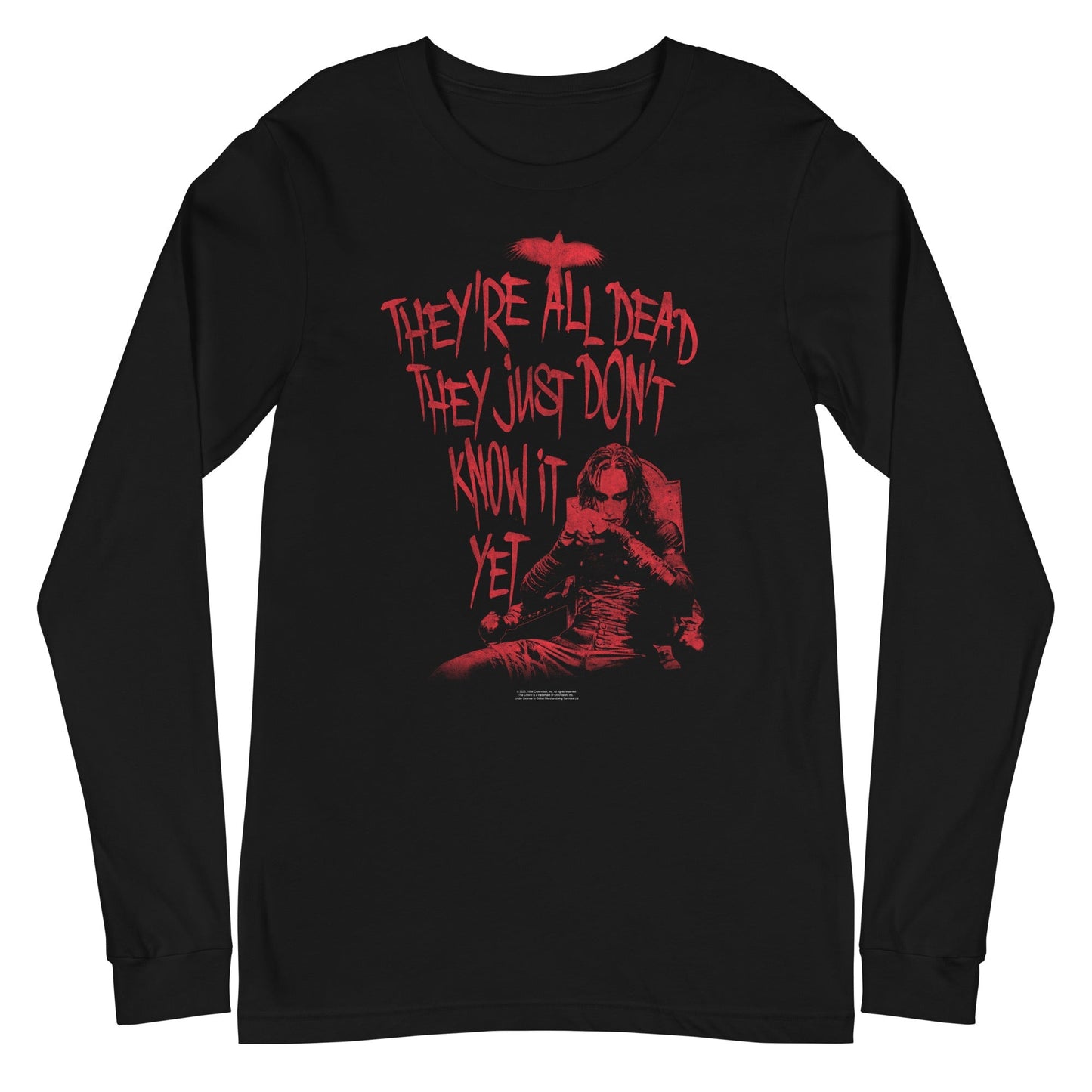 The Crow Do They Know? Mens Long Sleeve Shirt Black