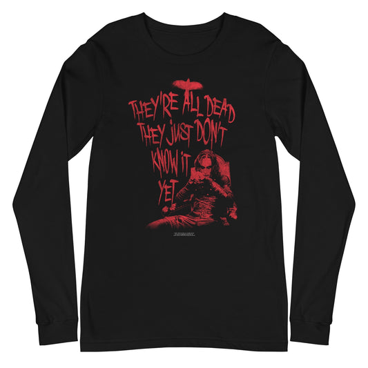 The Crow Do They Know? Mens Long Sleeve Shirt Black