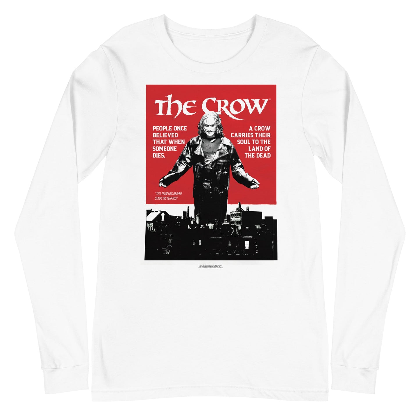 The Crow Movie Poster Mens Long Sleeve Shirt White