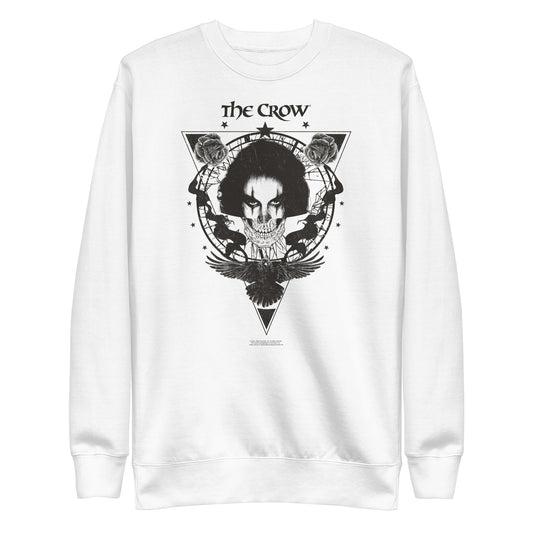 The Crow Badge Emblem Mens Sweatshirt White